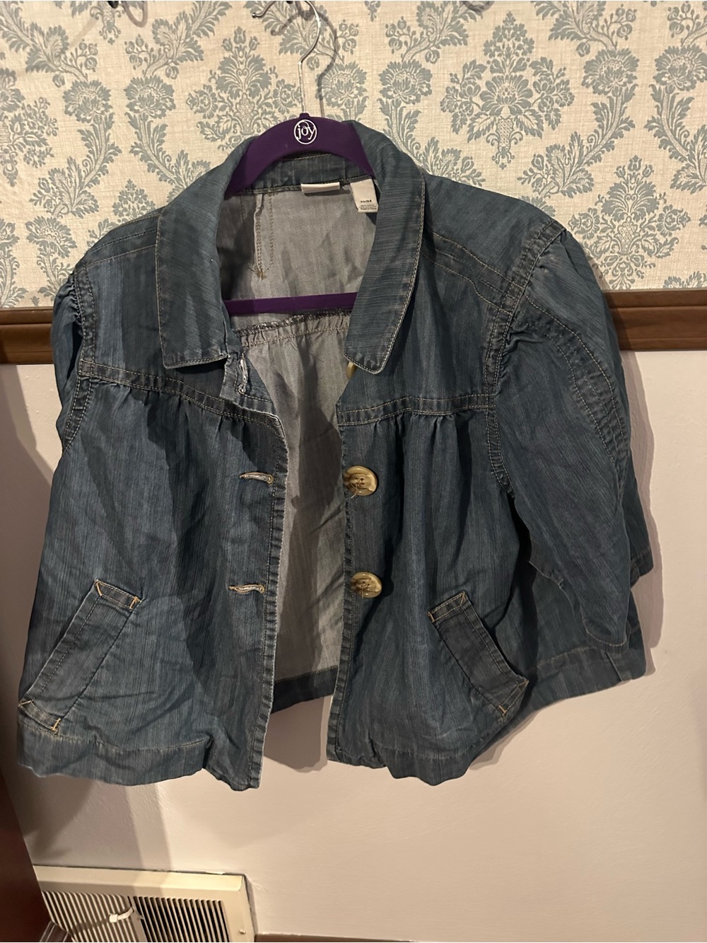Venezia Washed Blue Short-Sleeve Denim Jacket